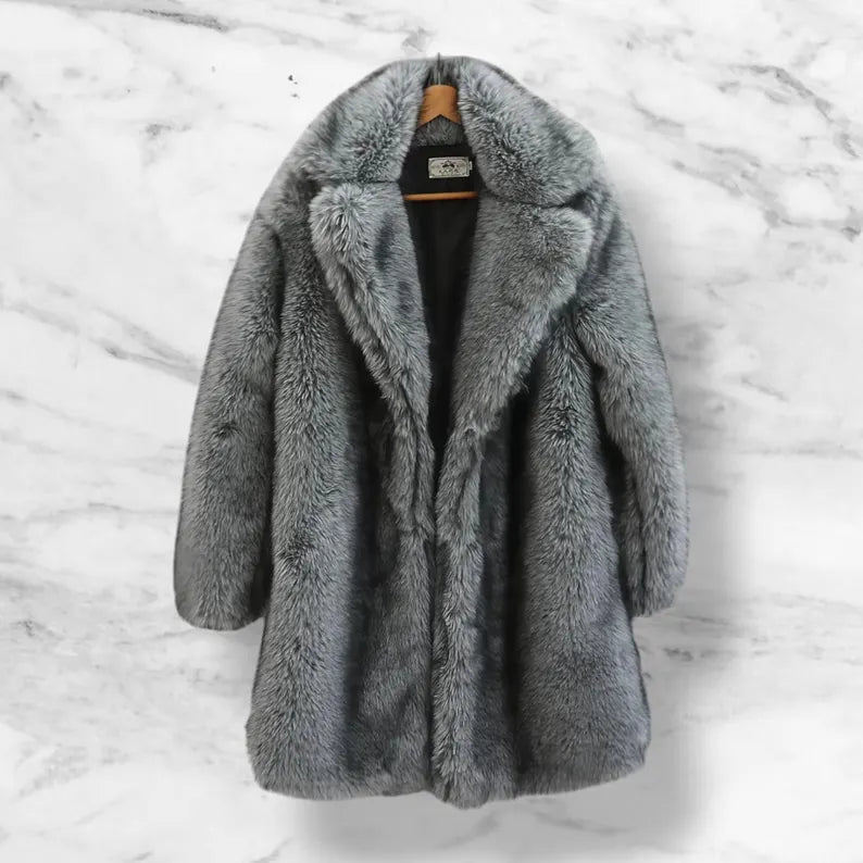 Men’s Long Mink Fur Coat — Thick Warm Winter Trench | Plus Size & Customizable