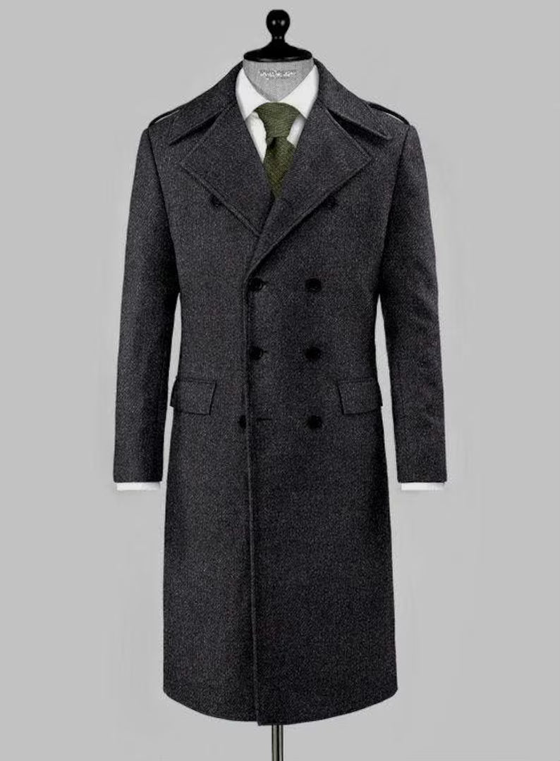Charcoal Heritage — Men’s Vintage Wool Trench Coat