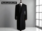 The London Classic — Men’s Long Black Wool Winter Coat